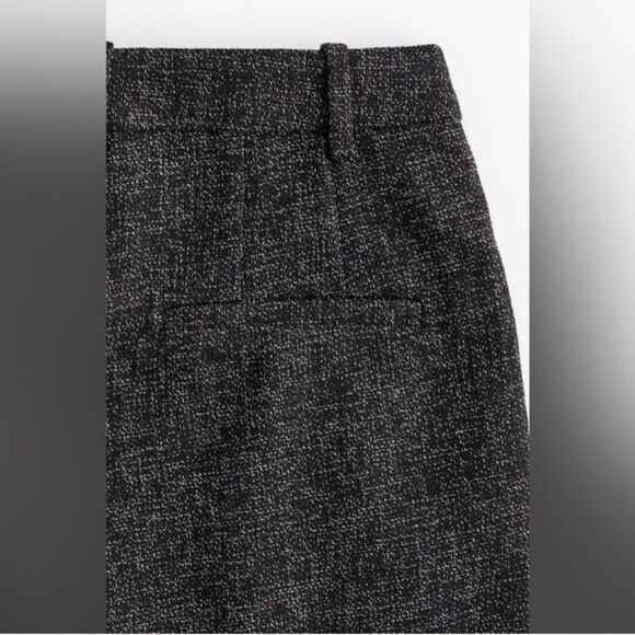 NWT ELEGANT WIDE-LEG PANTS Black melange Size 2 - Picture 12 of 15